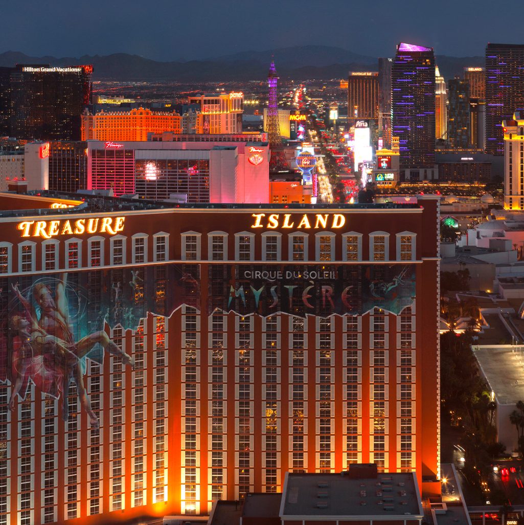 Las vegas strip at night